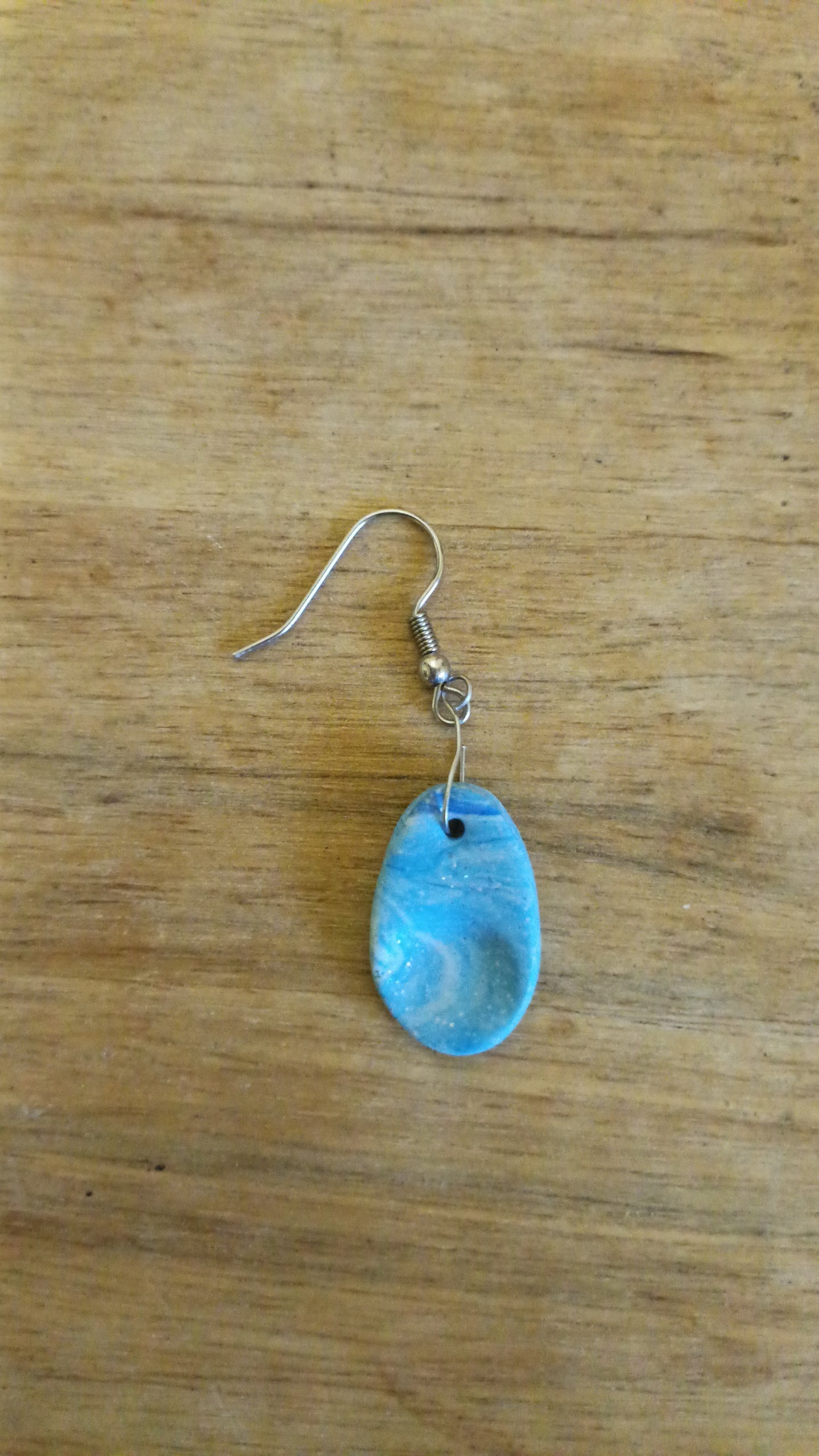 Handmade Marbled Sky Anxiety Relief Earring - Worry Stones For Your Ears!