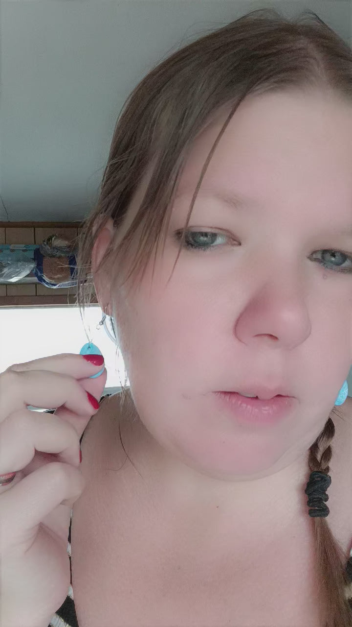 Handmade Marbled Sky Anxiety Relief Earring - Worry Stones For Your Ears!